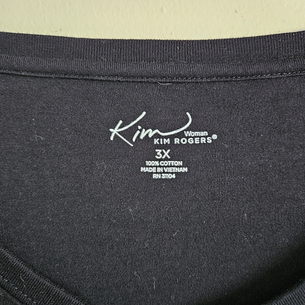 Kim Rodgers Black Long Sleeve Knit Top Size 3X - Picture 3 of 11
